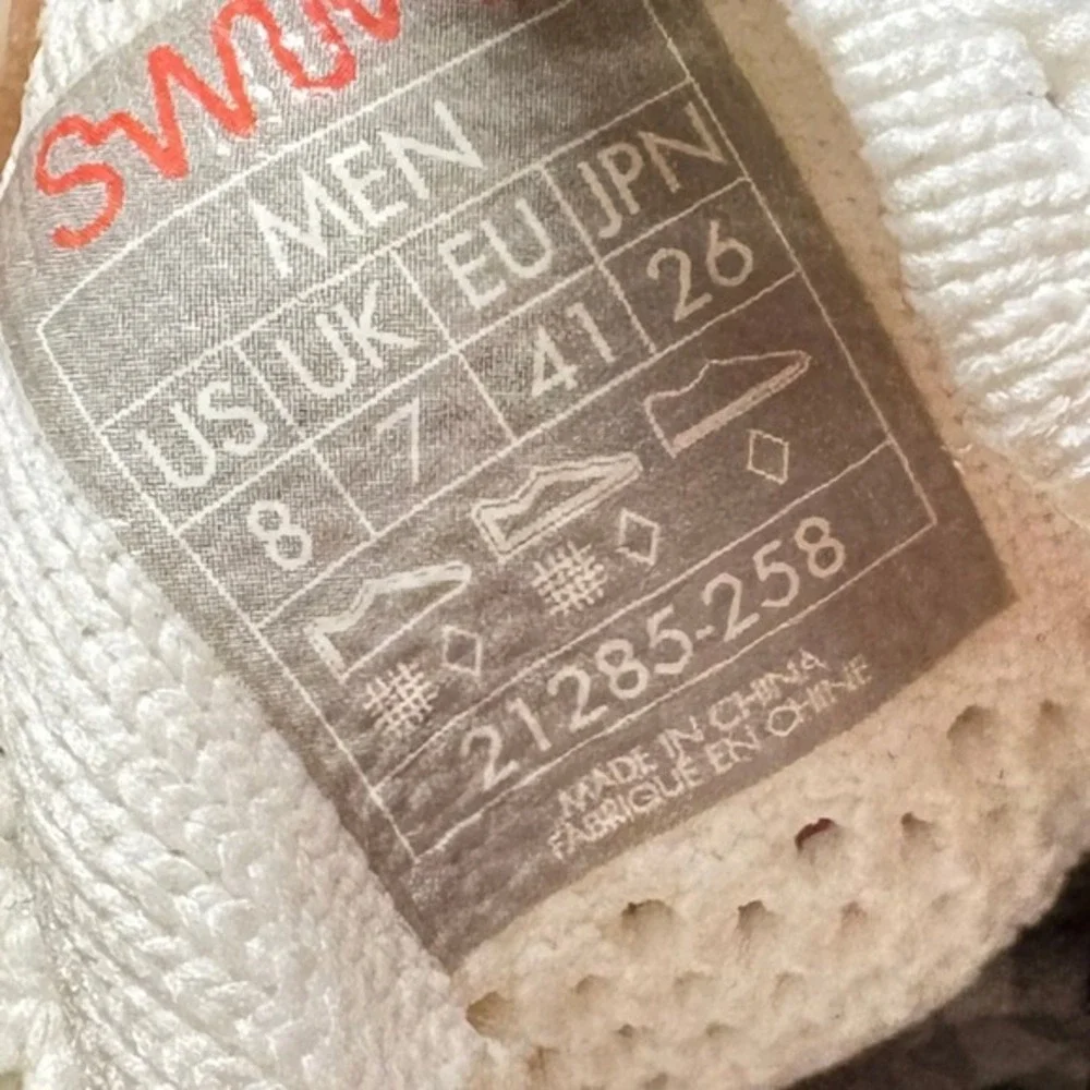SWIMS Breeze Tennis Knit in White and‎ Orange Size 8 Men's